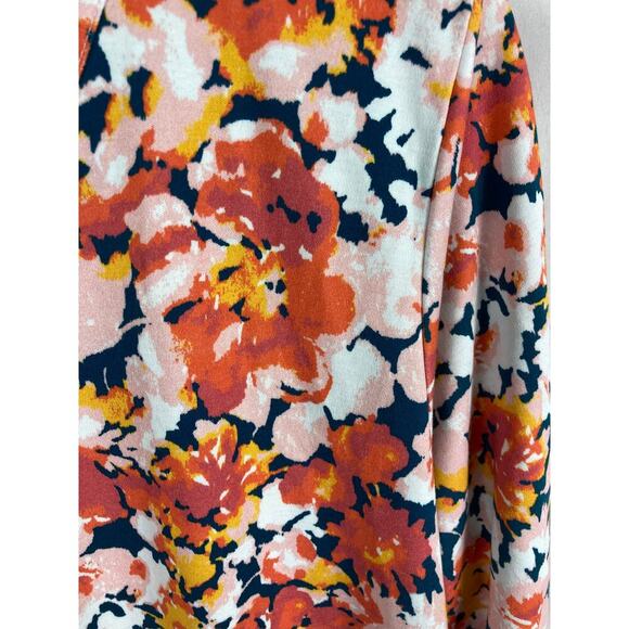 Lands End Floral Print Long Sleeve Dress Size 1X - Picture 4 of 6